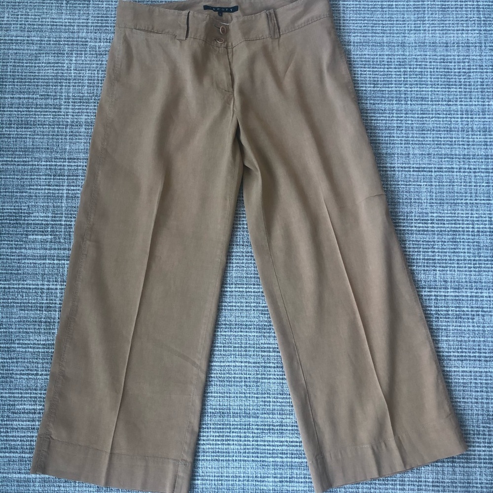 Theory Wide Leg Capri - Caramel Color